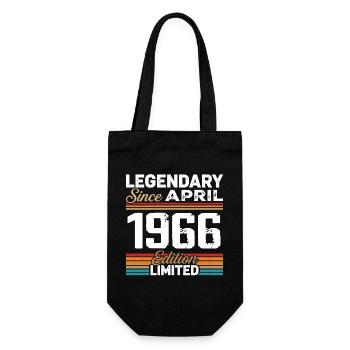 Legendär seit 1966, April 1966 Retro Edition - Geschenkbeutel für Flaschen - Schwarz - Vorne
