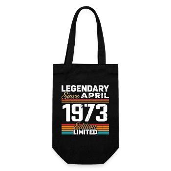 Cadeau Anniversaire Avril 1973 Rétro Avril 1973 - Sac à bouteille - noir - Devant