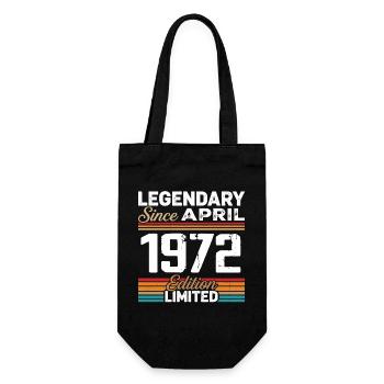 Cadeau Anniversaire Avril 1972 Rétro Avril 1972 - Sac à bouteille - noir - Devant