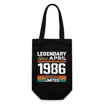 Cadeau Anniversaire Avril 1986 Rétro Avril 1986 - Sac à bouteille - noir - Devant