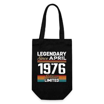 April 1976 Retro April 1976 Birthday Gift - Gift Bag for Bottles - black - Front