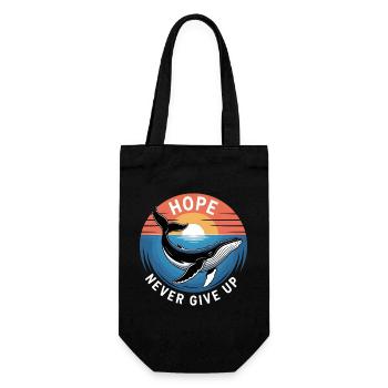 Hope/ Timmy the Whale in the Baltic Sea - Gift Bag for Bottles - black - Front