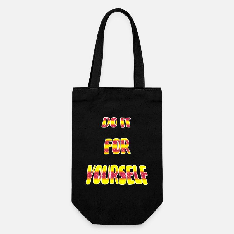 Do it star - Gift Bag for Bottles - black