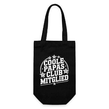 Coole Papas Club Mitglied - Geschenkbeutel für Flaschen - Schwarz - Vorne