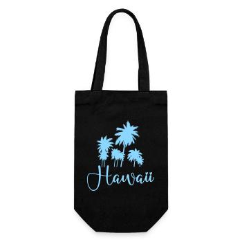 Hawaii Palmen Script Design - Geschenkbeutel für Flaschen - Schwarz - Vorne