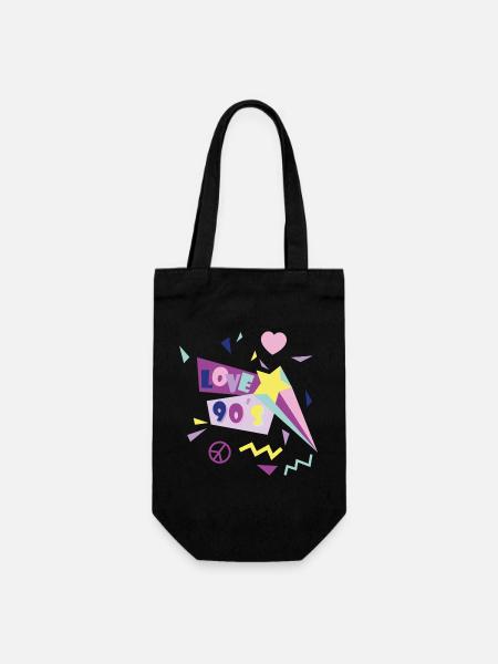 love_90s - Geschenkbeutel für Flaschen - Schwarz