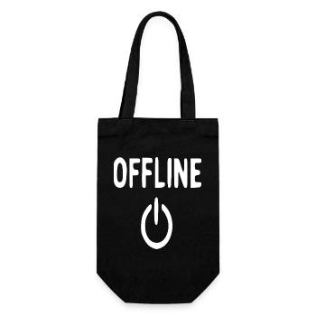 Motif d’icônes d’alimentation hors ligne - Sac à bouteille - noir - Devant