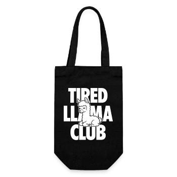 Tired Llama Club müdes Lama - Sac à bouteille - noir - Devant