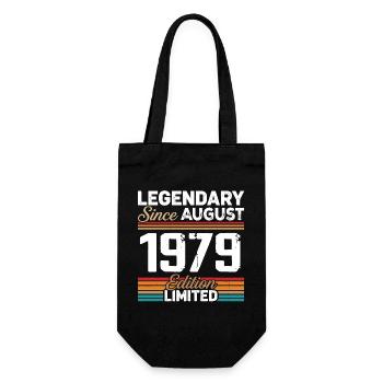 Legendär seit August 1979 Vintage Retro - Geschenkbeutel für Flaschen - Schwarz - Vorne