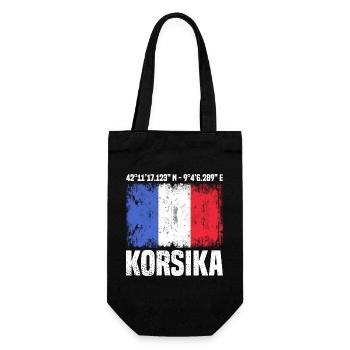 Korsika Reise - Geschenkbeutel für Flaschen - Schwarz - Vorne