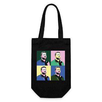 Selenskyj Pop-Art - Geschenkbeutel für Flaschen - Schwarz - Vorne