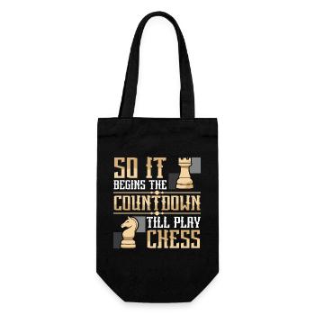 Chess Chess Player Chessboard - Gift Bag for Bottles - black - Front