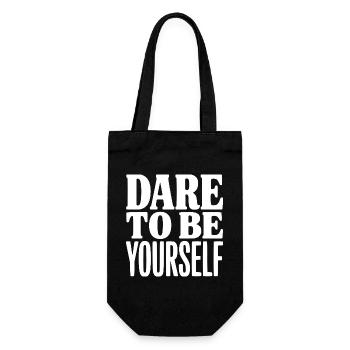 Dare To Be Yourself - Gift Bag for Bottles - black - Front