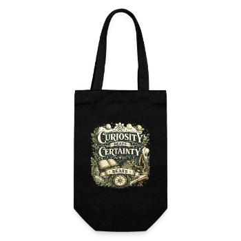 Curiosity Beats Certainty - Gift Bag for Bottles - black - Front