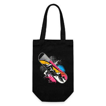 Snowboard Graphics - Gift Bag for Bottles - black - Front