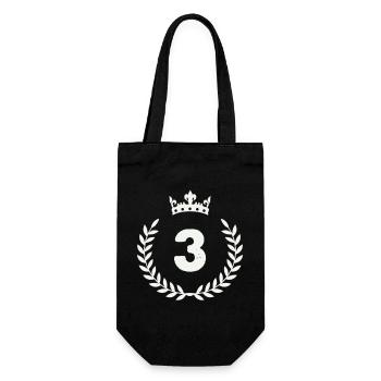 3_kranz_krone- - Geschenkbeutel für Flaschen - Schwarz - Vorne