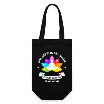 Chakra Balance - Heilung ist mein Weg - Geschenkbeutel für Flaschen - Schwarz - Vorne