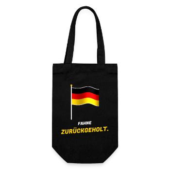 Fahne zurückgeholt - Schwarz Rot Gold - Geschenkbeutel für Flaschen - Schwarz - Vorne
