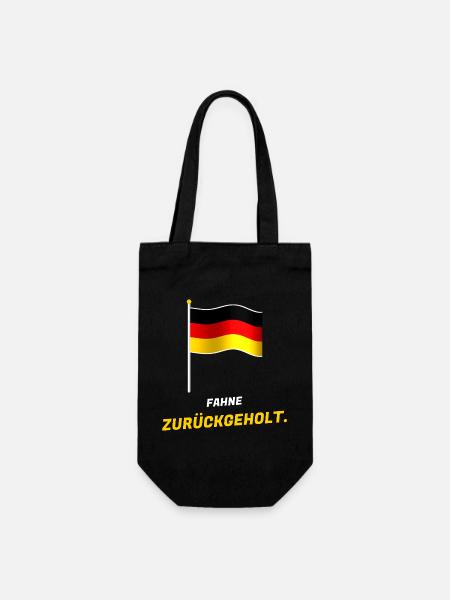 Fahne zurückgeholt - Schwarz Rot Gold - Geschenkbeutel für Flaschen - Schwarz