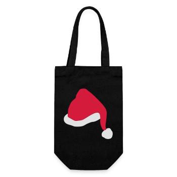 Lustige Geschenke zu Weihnachten - Geschenkbeutel für Flaschen - Schwarz - Vorne