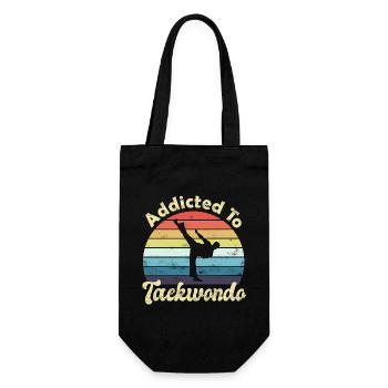 Taekwondo - Geschenkbeutel für Flaschen - Schwarz - Vorne