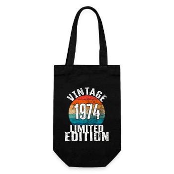 Année de naissance 1974 Vintage Limited Edition Retro - Sac à bouteille - noir - Devant