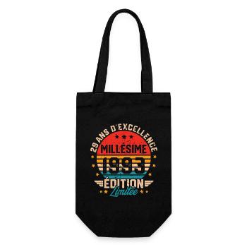 Cadeau d'anniversaire 29 ans millésime 1993 - Sac à bouteille - noir - Devant