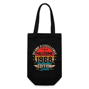 Cadeau d'anniversaire 54 ans millésime 1968 - Sac à bouteille - noir - Devant