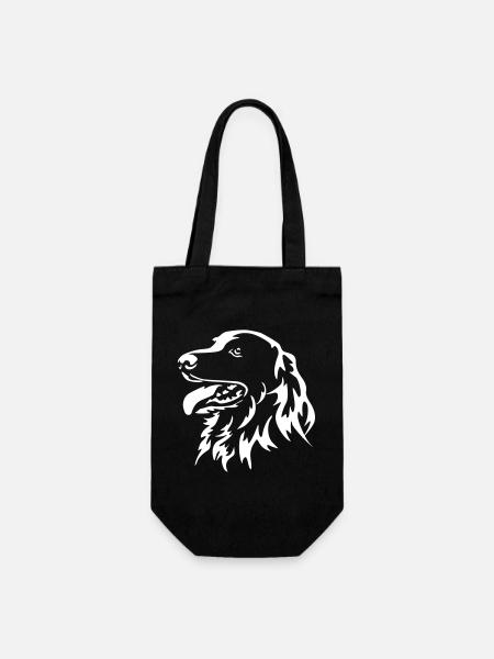 Hovawart Kopf "Black Edition" - Geschenkbeutel für Flaschen - Schwarz