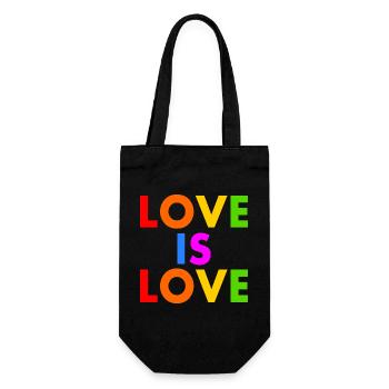 Love is love - Geschenkbeutel für Flaschen - Schwarz - Vorne