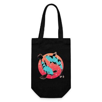 Carp Koi | Japanese ornamental fish - Gift Bag for Bottles - black - Front