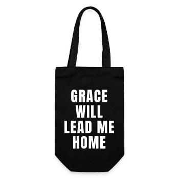 Grace Will Lead You Home - Christian - Gift Bag for Bottles - black - Front