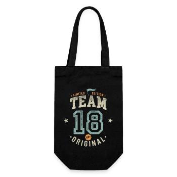 Team 18 - 100% Original / Limited Edition - Geschenkbeutel für Flaschen - Schwarz - Vorne