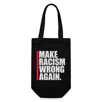 make racism wrong again - Gift Bag for Bottles - black - Front