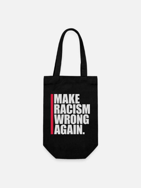 make racism wrong again - Geschenkbeutel für Flaschen - Schwarz