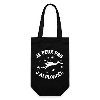 je peux pas j'ai plongée plongeurs cadeau plongeur - Sac à bouteille - noir - Devant