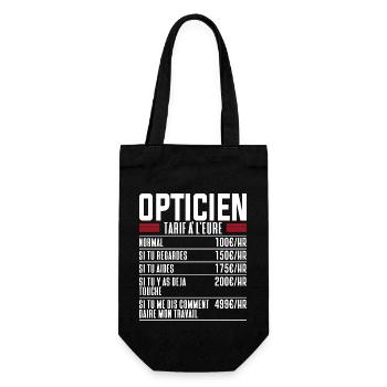 Opticien Métier Idée Cadeau Humour pour Opticien - Sac à bouteille - noir - Devant