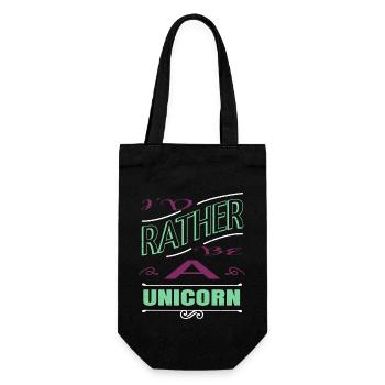 bday anniversaire cadeau idée dabbing licorne cadeau - Sac à bouteille - noir - Devant