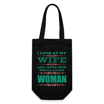 Macho Grand Homme, Femme Heureuse - Sac à bouteille - noir - Devant