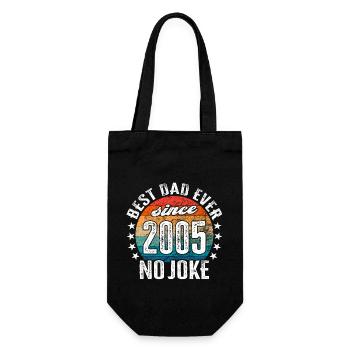Meilleur papa du monde depuis 2005 No Fake - Sac à bouteille - noir - Devant