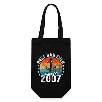 Best dad in the world since 2007 Anker - Gift Bag for Bottles - black - Front