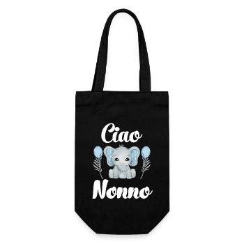 Bonjour grand-père Italie Annonce de bébé grand-mère italienne - Sac à bouteille - noir - Devant