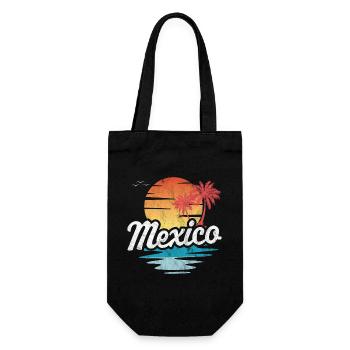 Mexiko - Geschenkbeutel für Flaschen - Schwarz - Vorne