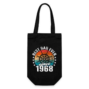 Meilleur père du monde capitaine depuis 1968 - Sac à bouteille - noir - Devant