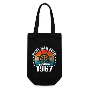 Best dad in the world since 1967 captain - Gift Bag for Bottles - black - Front