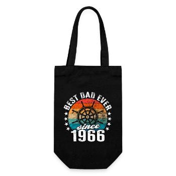 Meilleur papa du monde depuis 1966 Fête des pères - Sac à bouteille - noir - Devant