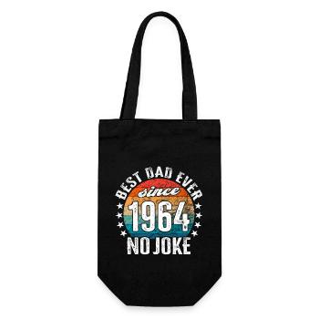 Best dad in the world since 1964 No Joke - Gift Bag for Bottles - black - Front