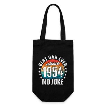 Best dad in the world since 1954 No Joke - Gift Bag for Bottles - black - Front