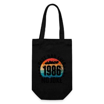 Bester Papa der Welt seit 1986 Vatertag - Geschenkbeutel für Flaschen - Schwarz - Vorne