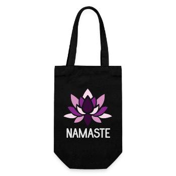 Idée cadeau de yoga - Namaste - Sac à bouteille - noir - Devant